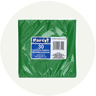 30-ct. green party napkins