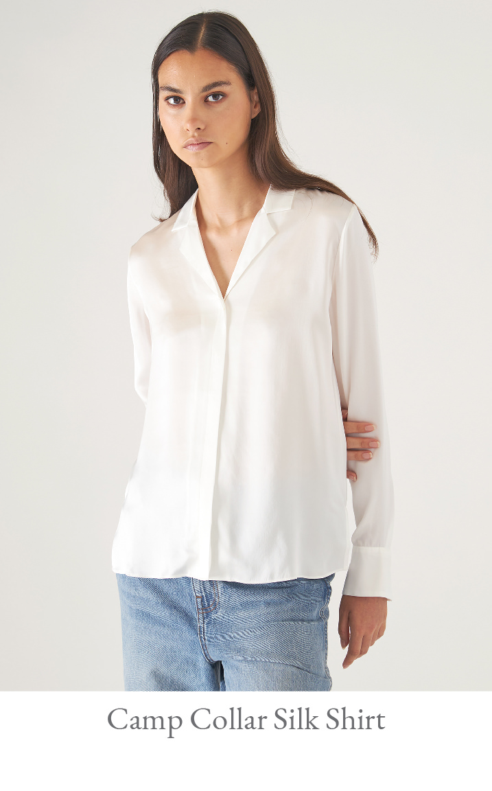 CAMP COLLAR SILK SHIRT