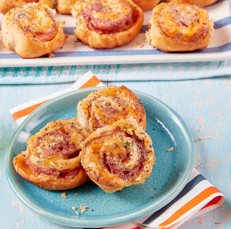 Warm, Gooey Ham and Cheese Pinwheels Are a Real Crowd-Pleaser