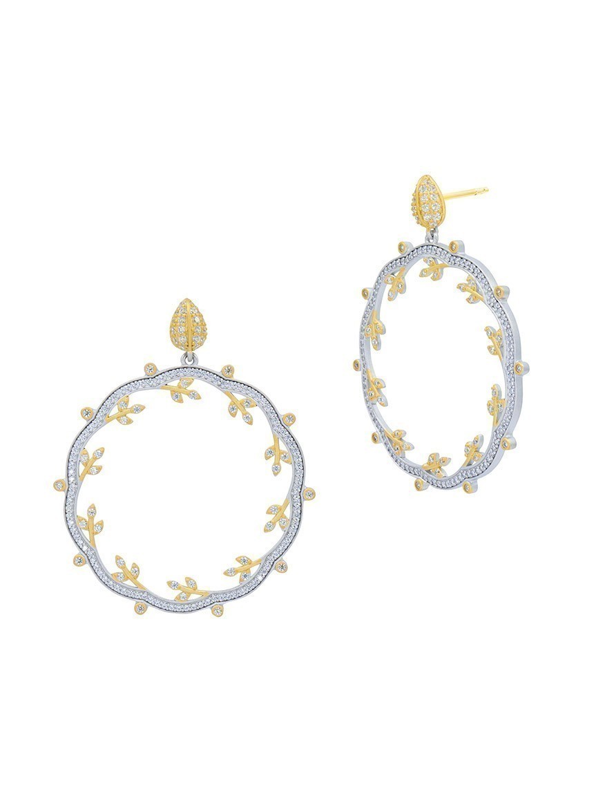 Image of Freida Rothman Brooklyn In Bloom Open Hoop Earrings