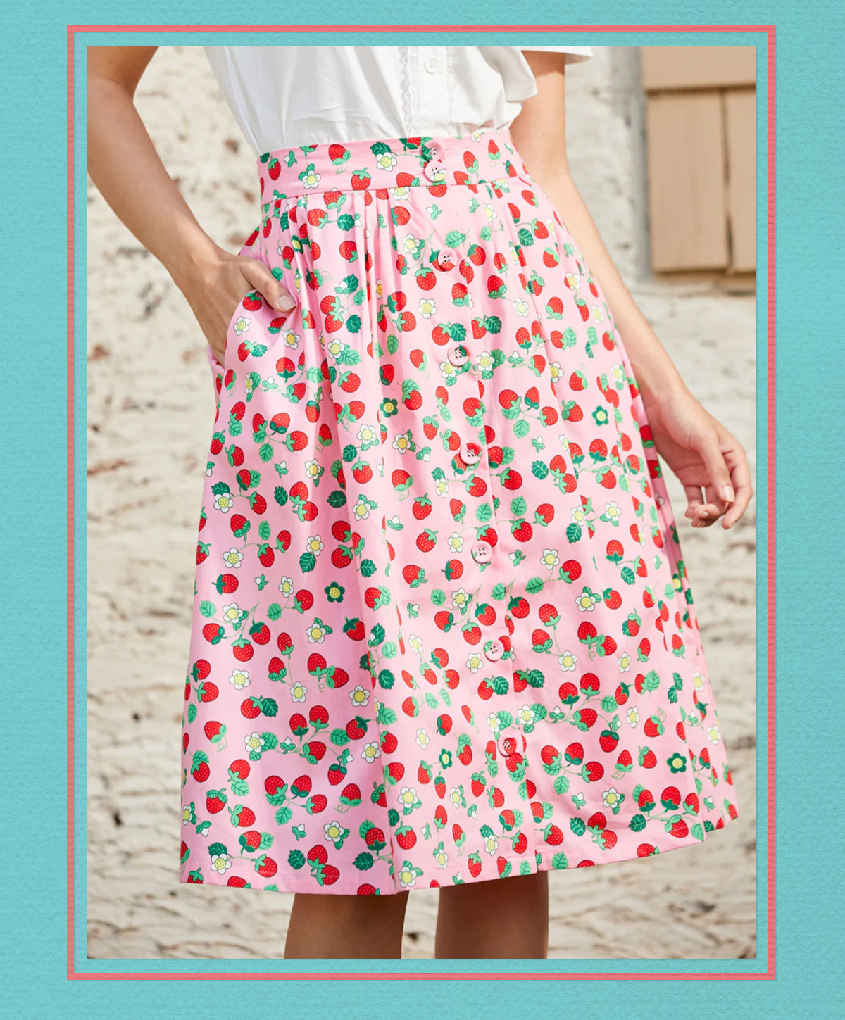 Berries & Blossoms A-Line Skirt