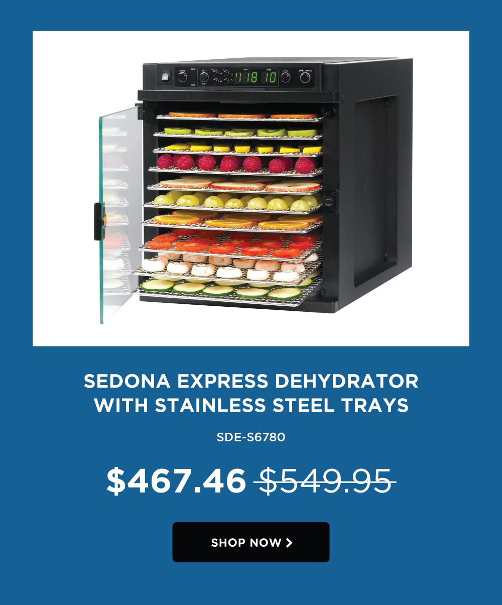 Sedona® Express Food Dehydrator with Stainless Steel Trays