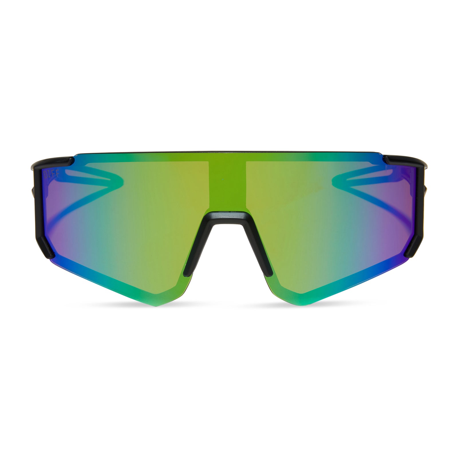 Image of HEAT - MATTE BLACK + GREEN MIRROR + POLARIZED SUNGLASSES