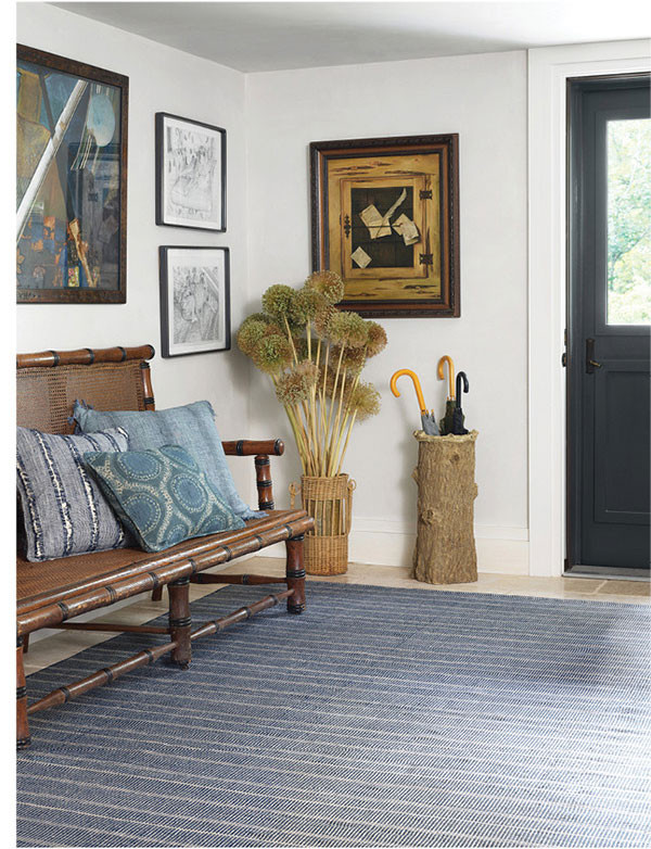 Samson Navy Handwoven Indoor/Outdoor Rug