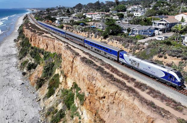 Surfliner train in California