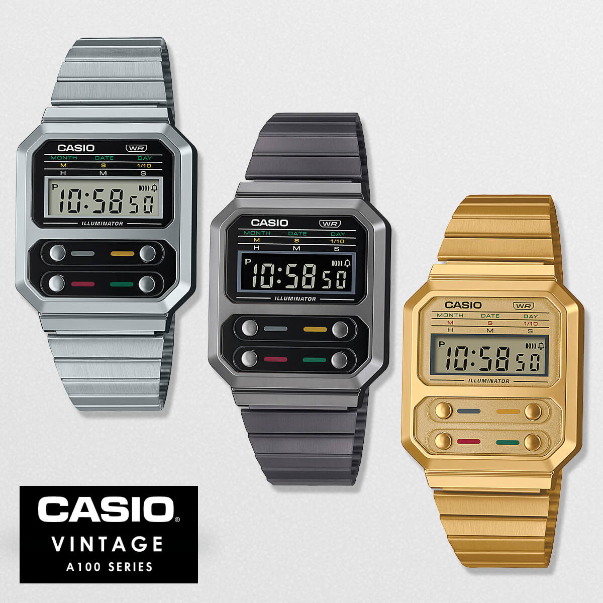 Shop Time Pieces that Reflect the Vintage Design's of the 80's & 90's with Casio