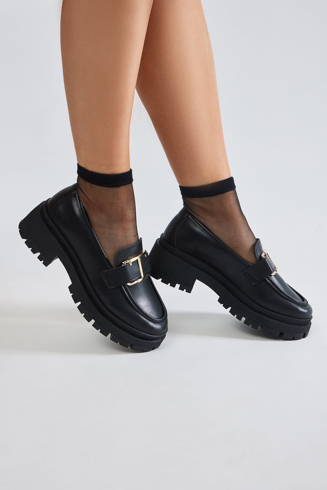 Image of Worth My Time Platform Loafers - Black