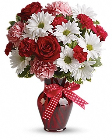 Hugs and Kisses Bouquet with Red Roses