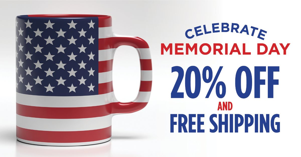 Celebrate Memorial Day. 20% Off and Free Shipping. Ends Soon!