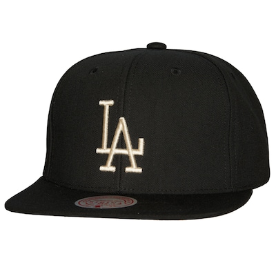 Men's Mitchell & Ness Black Los Angeles Dodgers Cooperstown Collection True Classics Snapback Hat