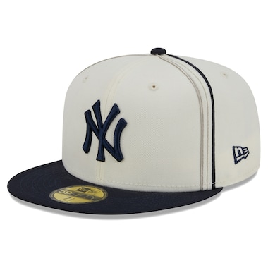  New Era  Cream/Navy  Chrome Sutash 59FIFTY Fitted Hat