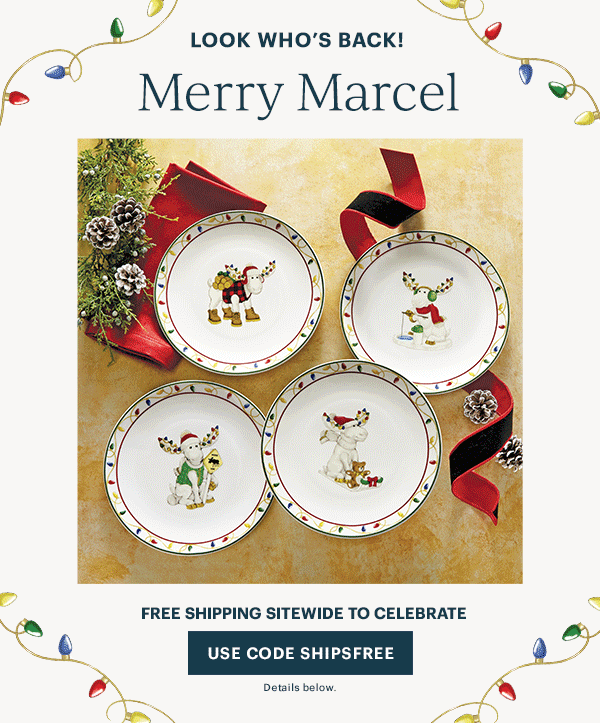 LOOK WHO'S BACK!  Merry Marcel  FREE SHIPPING SITEWIDE TO CELEBRATE  [USE CODE SHIPSFREE]