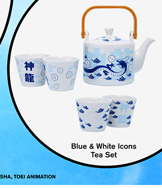 Blue and White Icons Tea Set