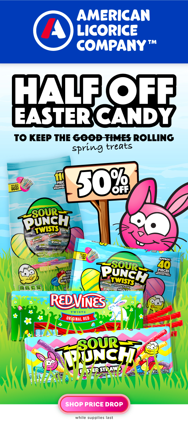 Half Off Easter Candy to Keep the Spring Treats Rolling - Shop 50% Off Candy, While Supplies Last >>