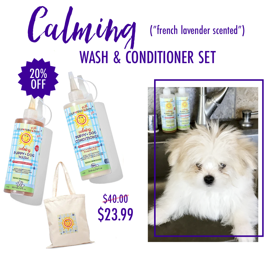 Calming™ Puppy + Dog Wash & Conditioner Set Add shine, softness, and silkiness to your pet’s coat while helping to relax.