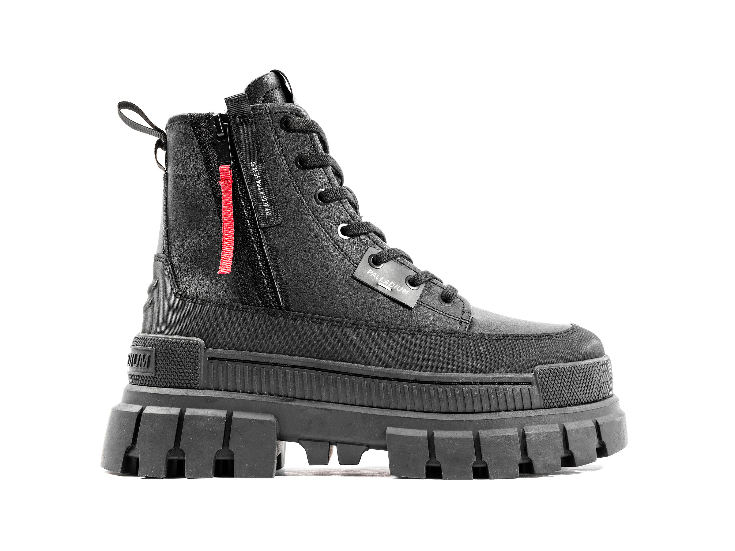 Image of 98859-001-M | REVOLT BOOT ZIP LEATHER | BLACK/BLACK