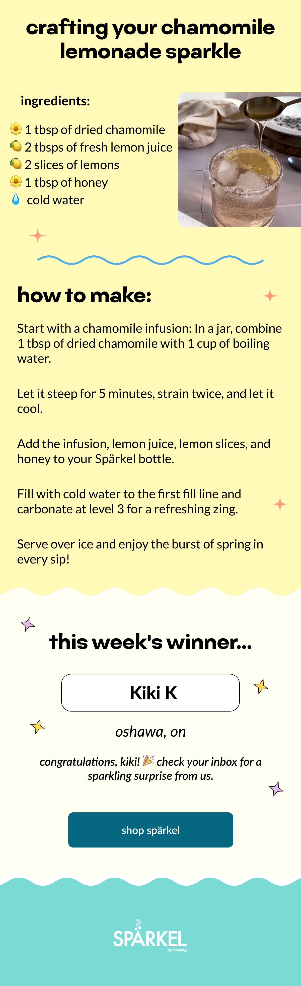 crafting your chamomile lemonade sparkle