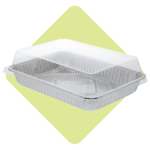 Utility foil pan with lid