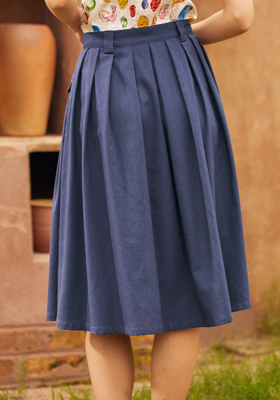 Image of Effortless Feature Midi Skirt