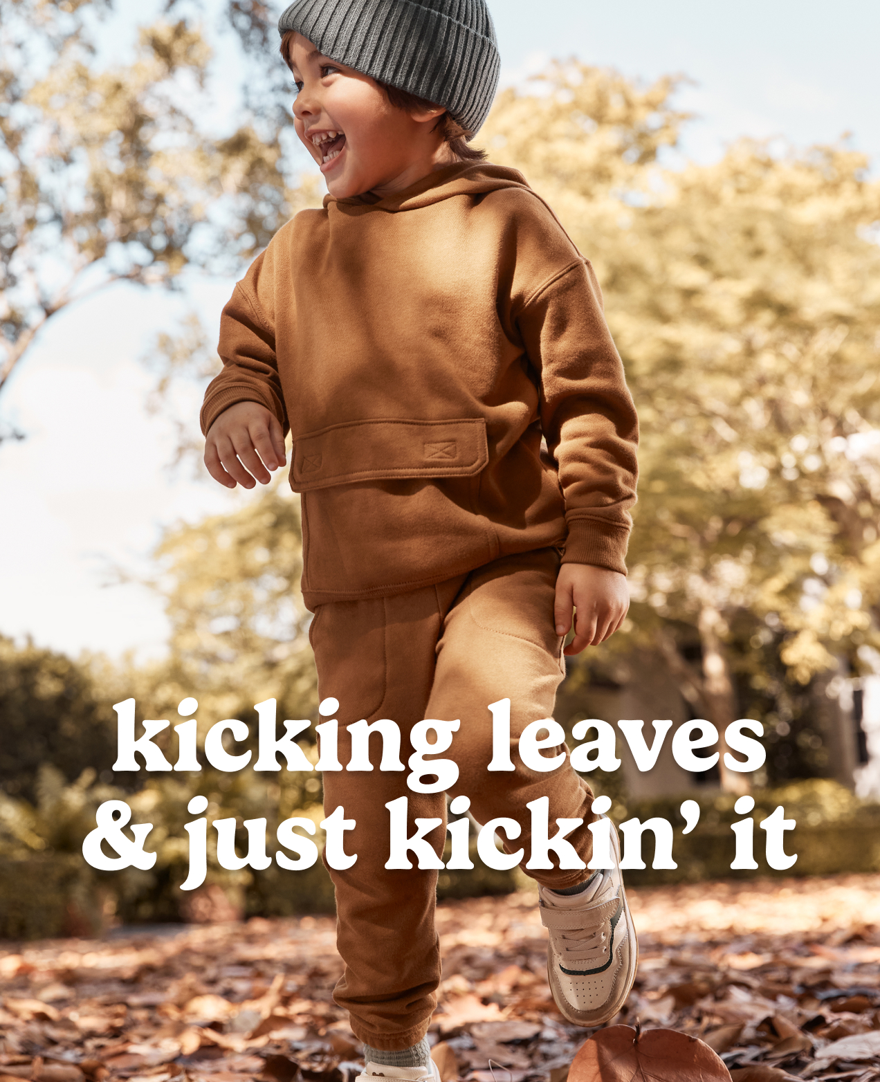 kicking leaves & just kickin' it