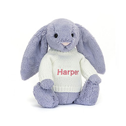 Bashful-Viola-Bunny-with-Personalised-Cream-Jumper