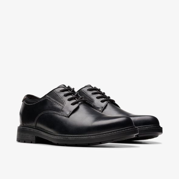 Un Shire Low Black Leather