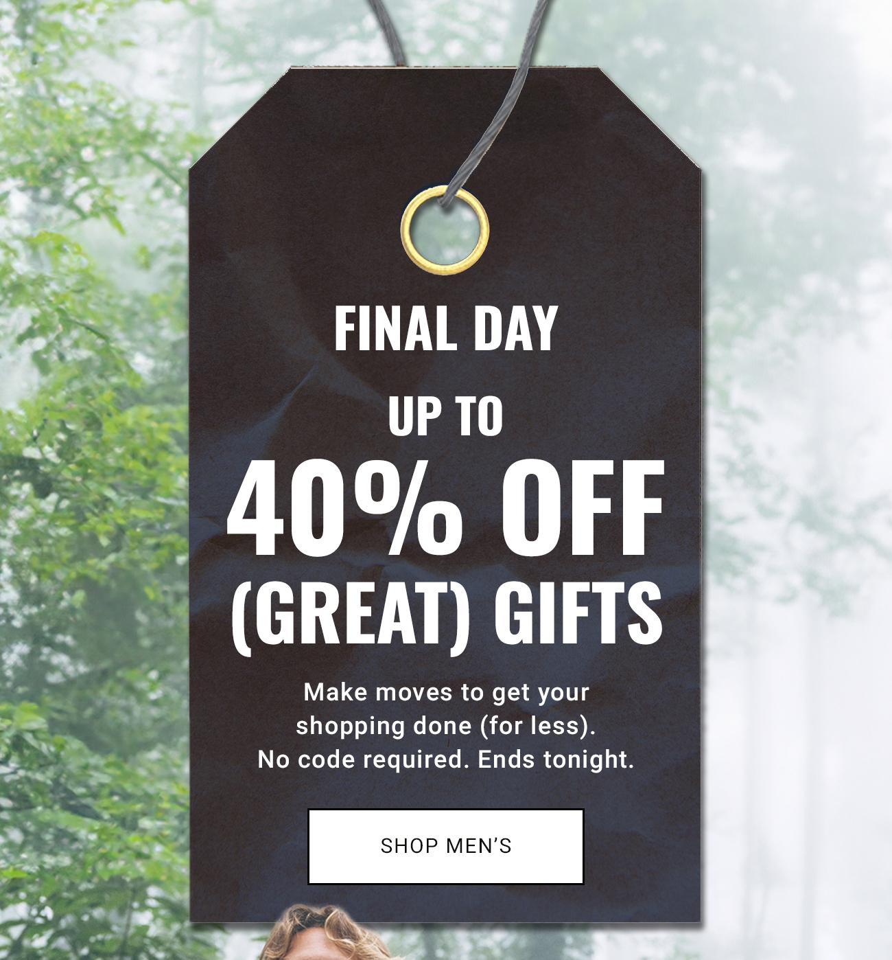 Final Day Up To 40% Off (Great) Gifts