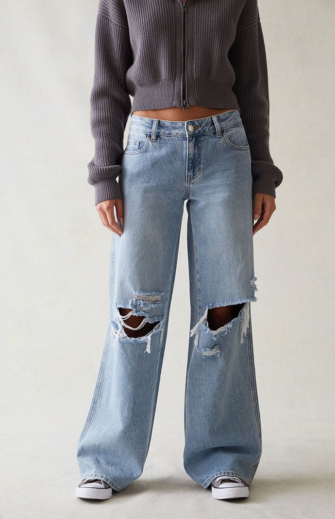 Image: Medium Blue Low Rise Baggy Jeans