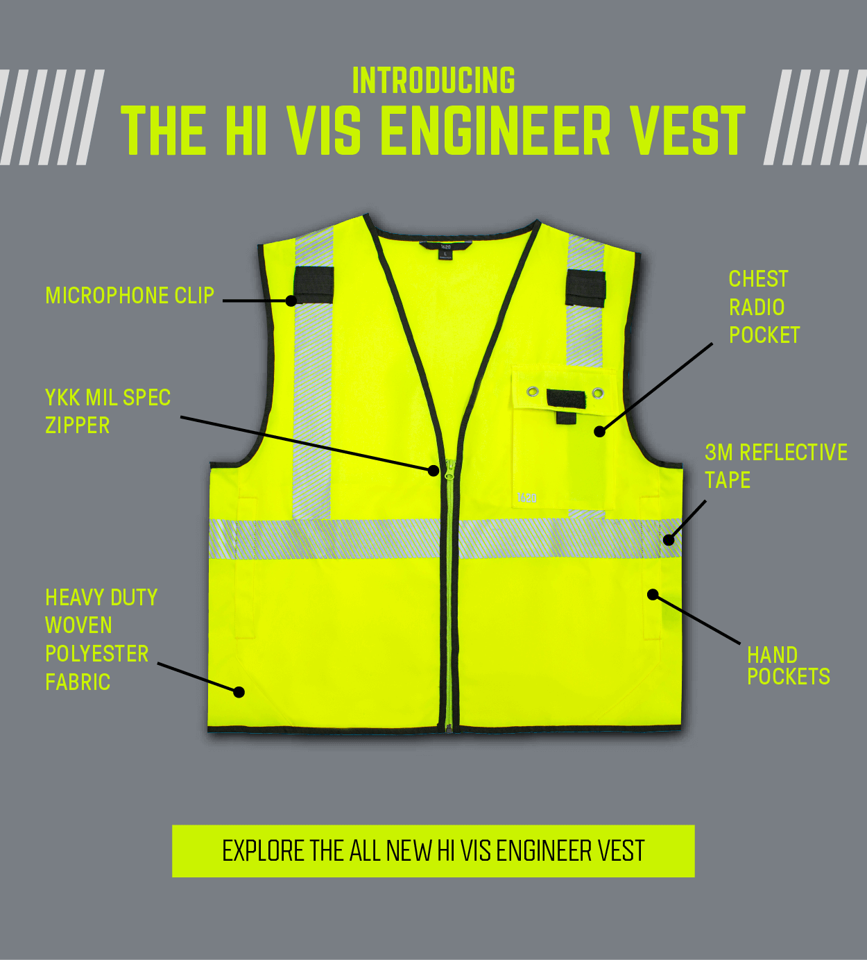 Flat Lays of the All New Safety Vest