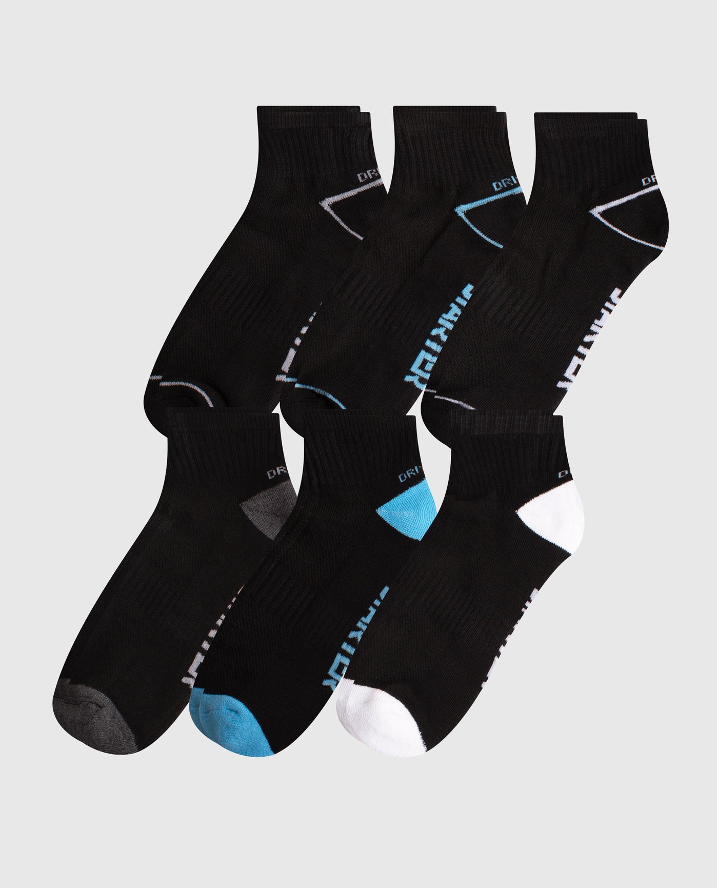 Image of Starter Half Cushion Quarter Socks - 6 Pairs