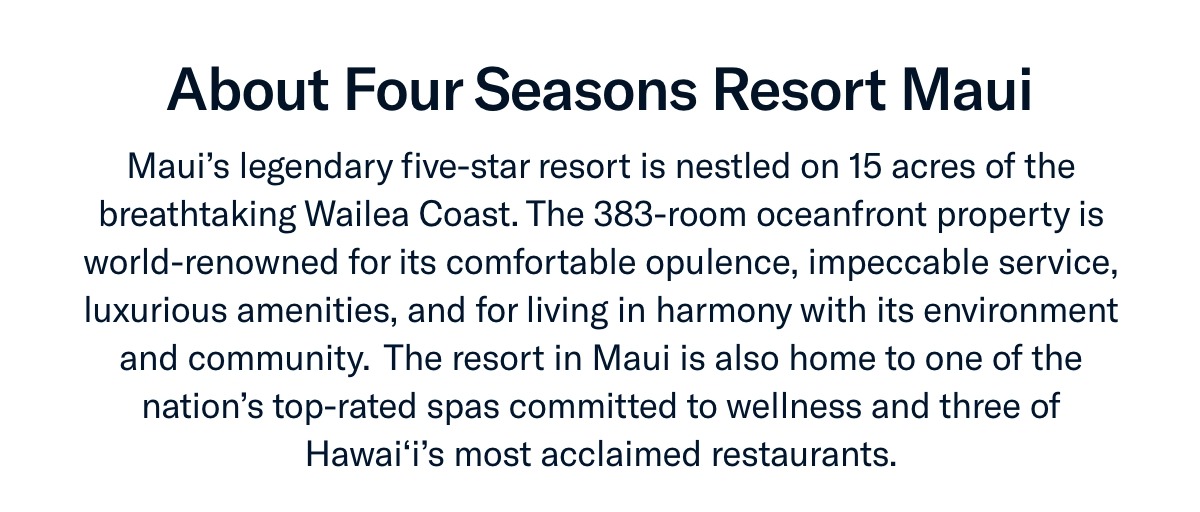 About Four Seasons Resort Maui