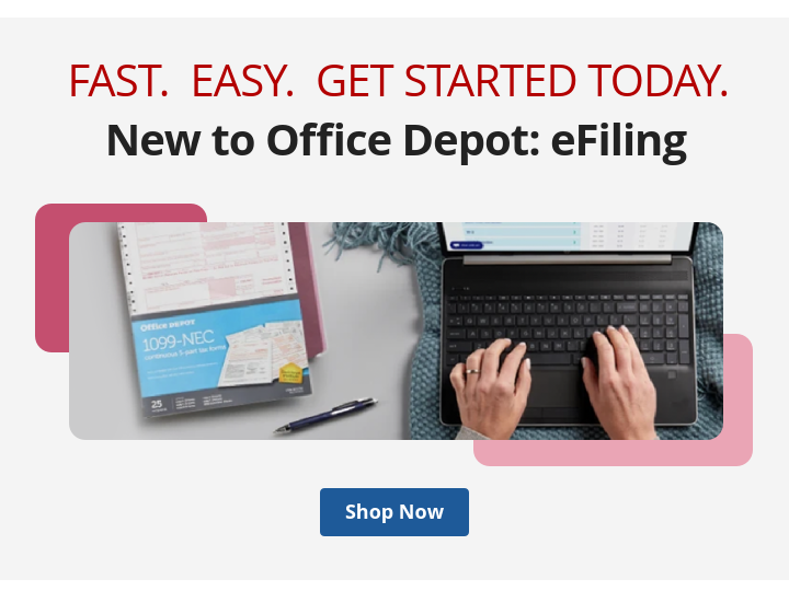 New to Office Depot: efiling