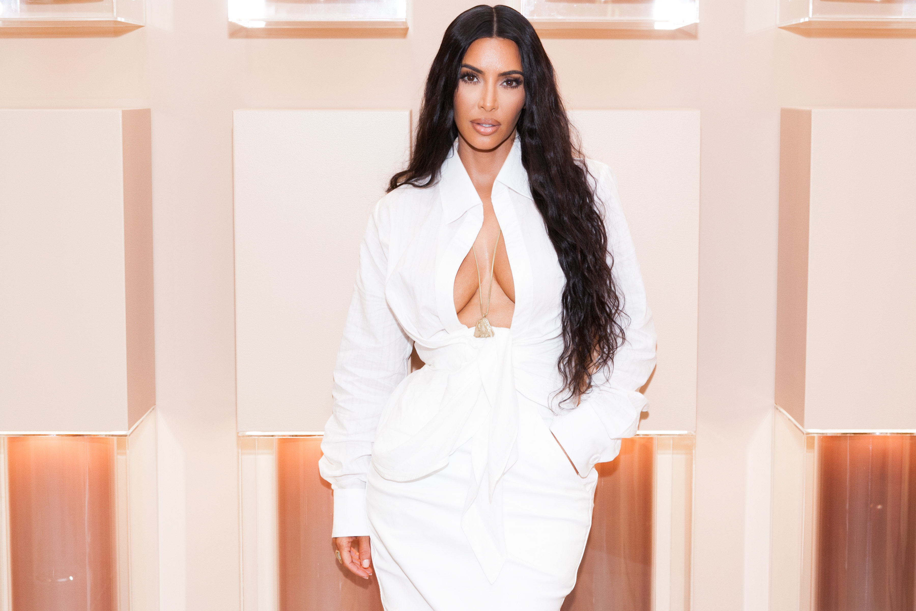 Photo: Kim Kardashian's Response to Protester Causes Controversy