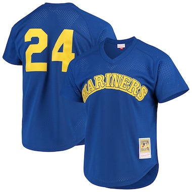  Mitchell & Ness Ken Griffey Jr. Royal  Cooperstown Mesh Batting Practice Jersey