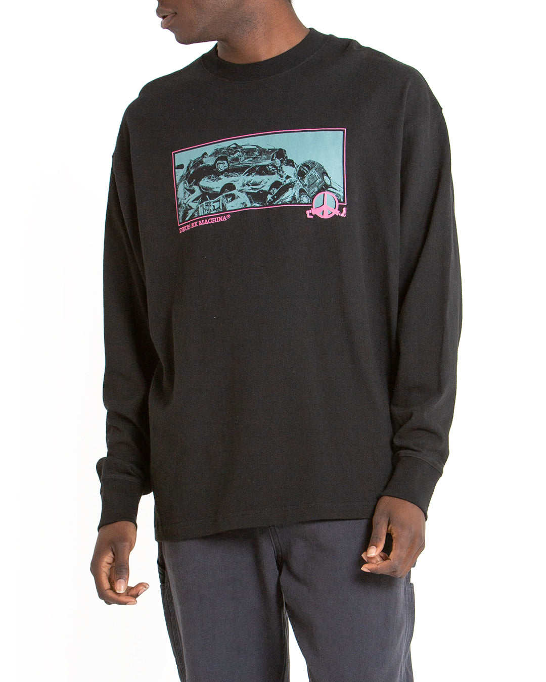 Image of Piece Of Scrap Long Sleeve Tee - Black