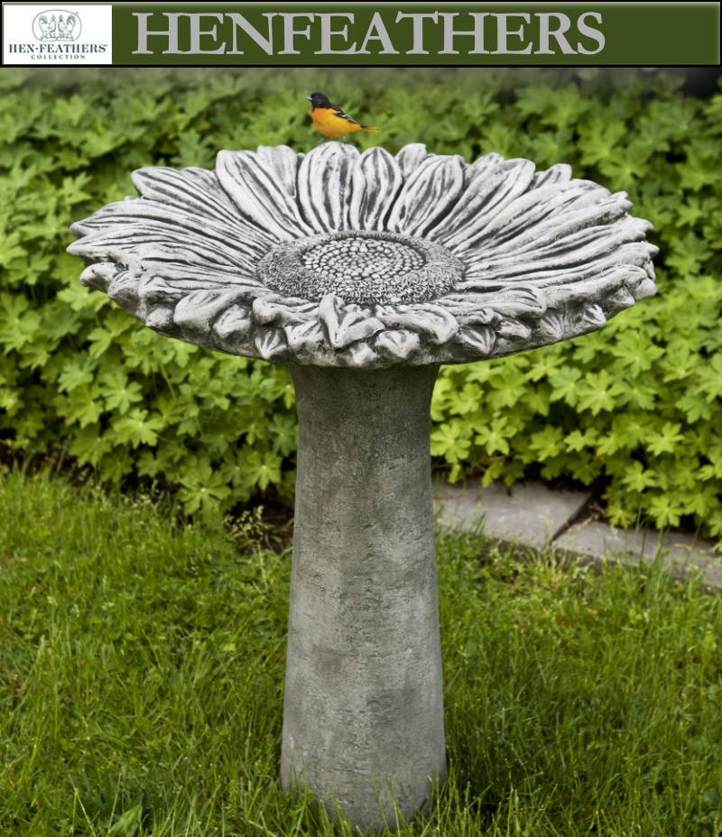 Sunflower Birdbath