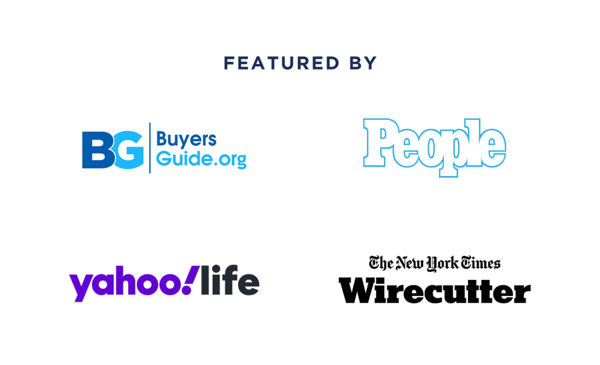 Featured by BuyersGuide.org, People, Yahoo!, and Wirecutter