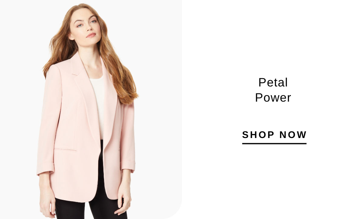 Petal Power | SHOP NOW | Notch Collar Rolled Cuff Bi-Stretch Blazer