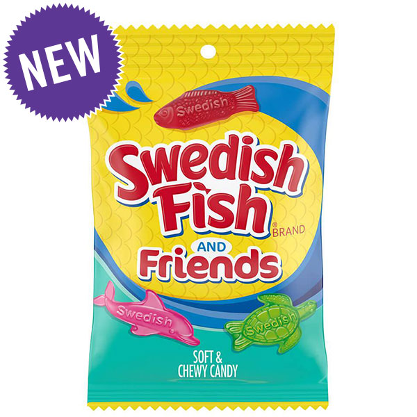 161387 - Swedish Fish and Friends Candy: 8-Ounce Bag