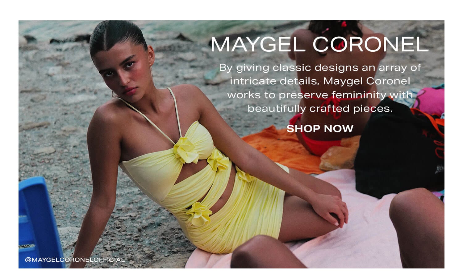 Maygel Coronel: By giving classic designs an array of intricate details, Maygel Coronel works to preserve femininity with beautifully crafted pieces. Shop Now