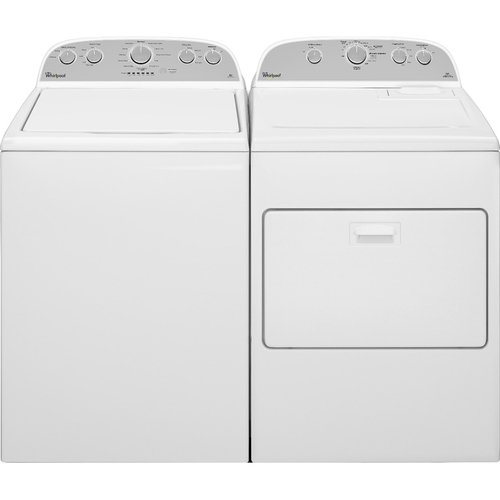 Whirlpool 3.6 CuFt Top Load Washer with 7.0 CuFt Electric Dryer with AutoDry™ Drying System in White