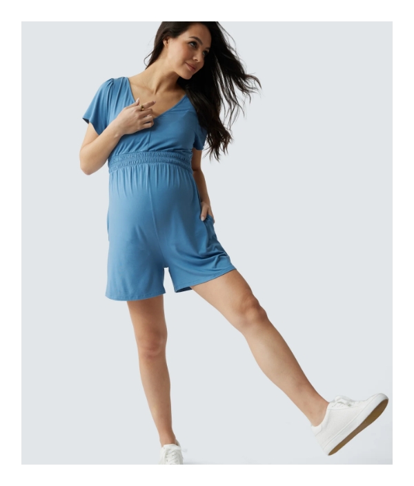 SOFT KNIT MATERNITY ROMPER