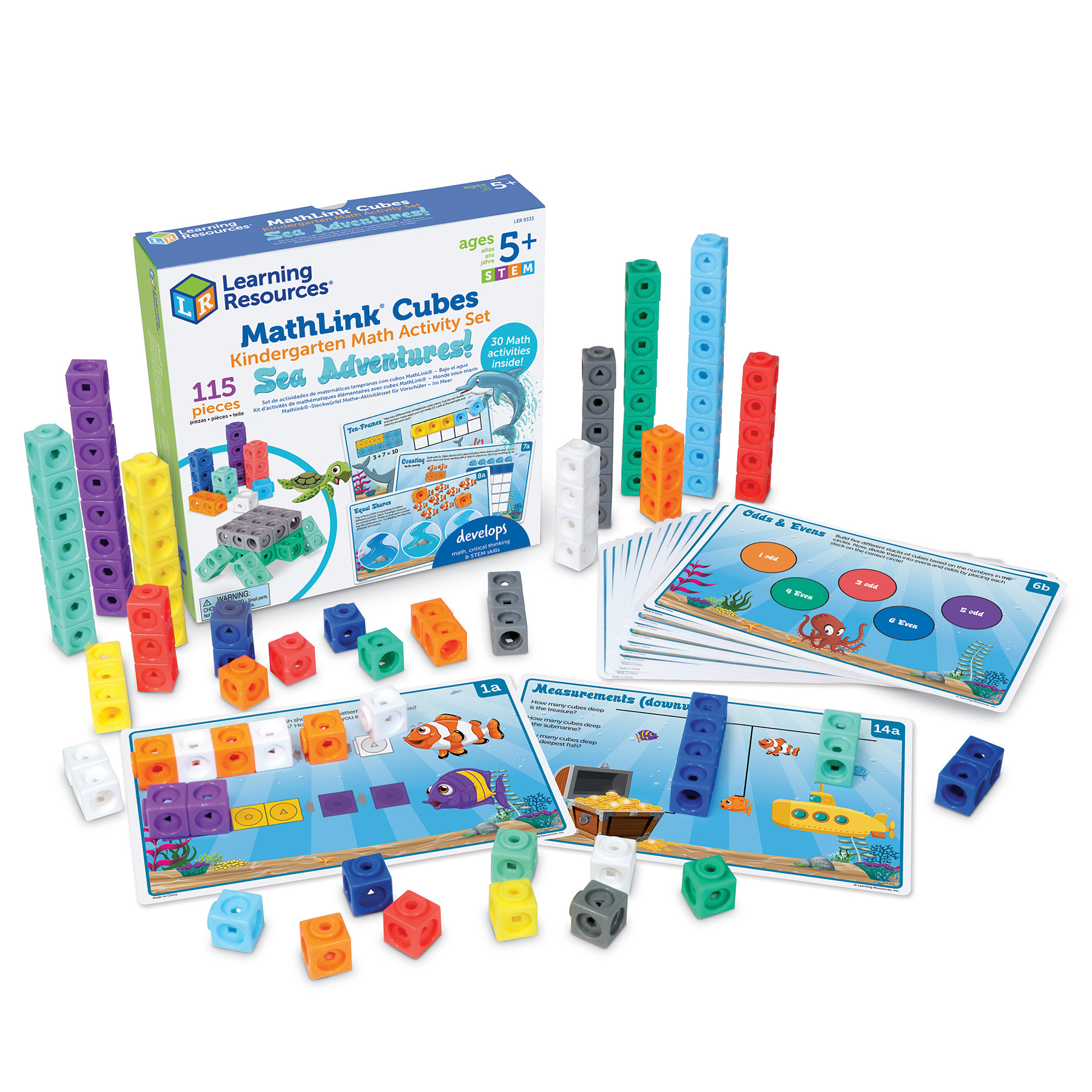 Learning Resources Mathlink Cubes Kindergarten Math Activity Set