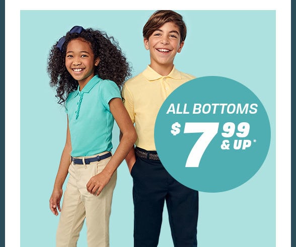 $7.99 & Up All Uniform Bottoms