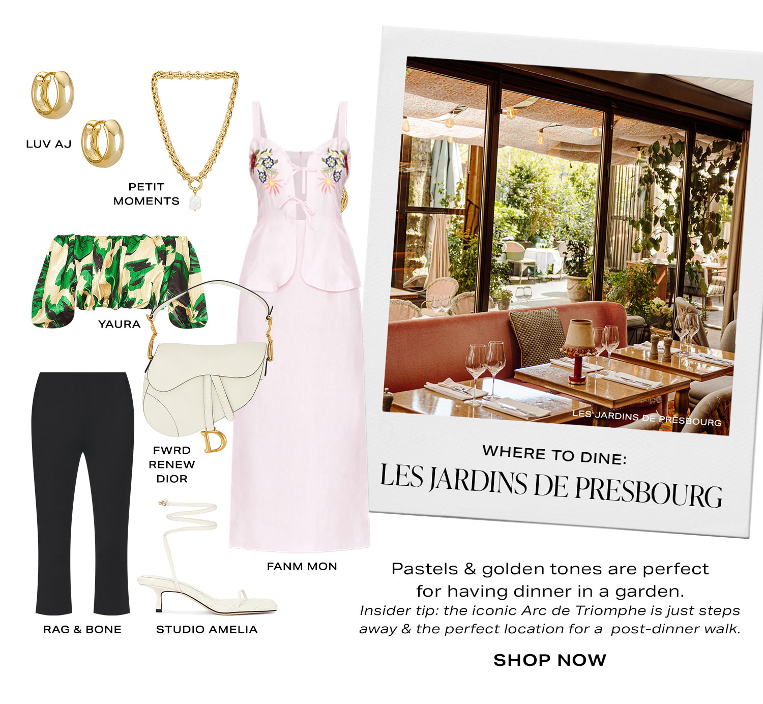 Where to Dine: Les Jardins de Presbourg. Shop Now. 