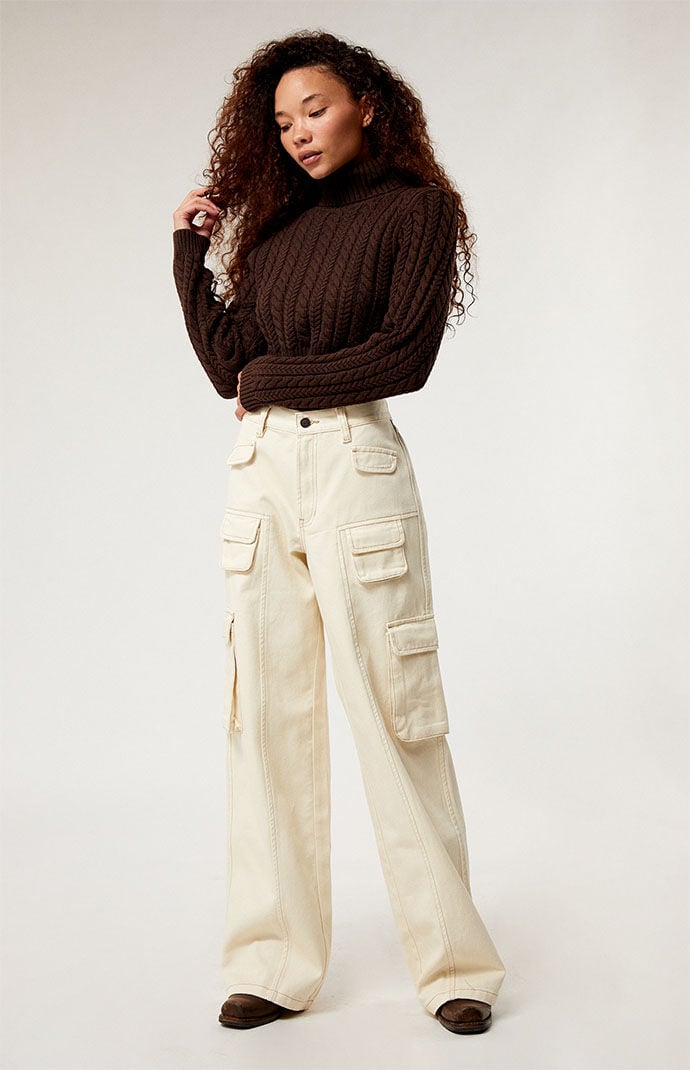 Image: Vanilla Mid Rise Baggy Cargo Pants