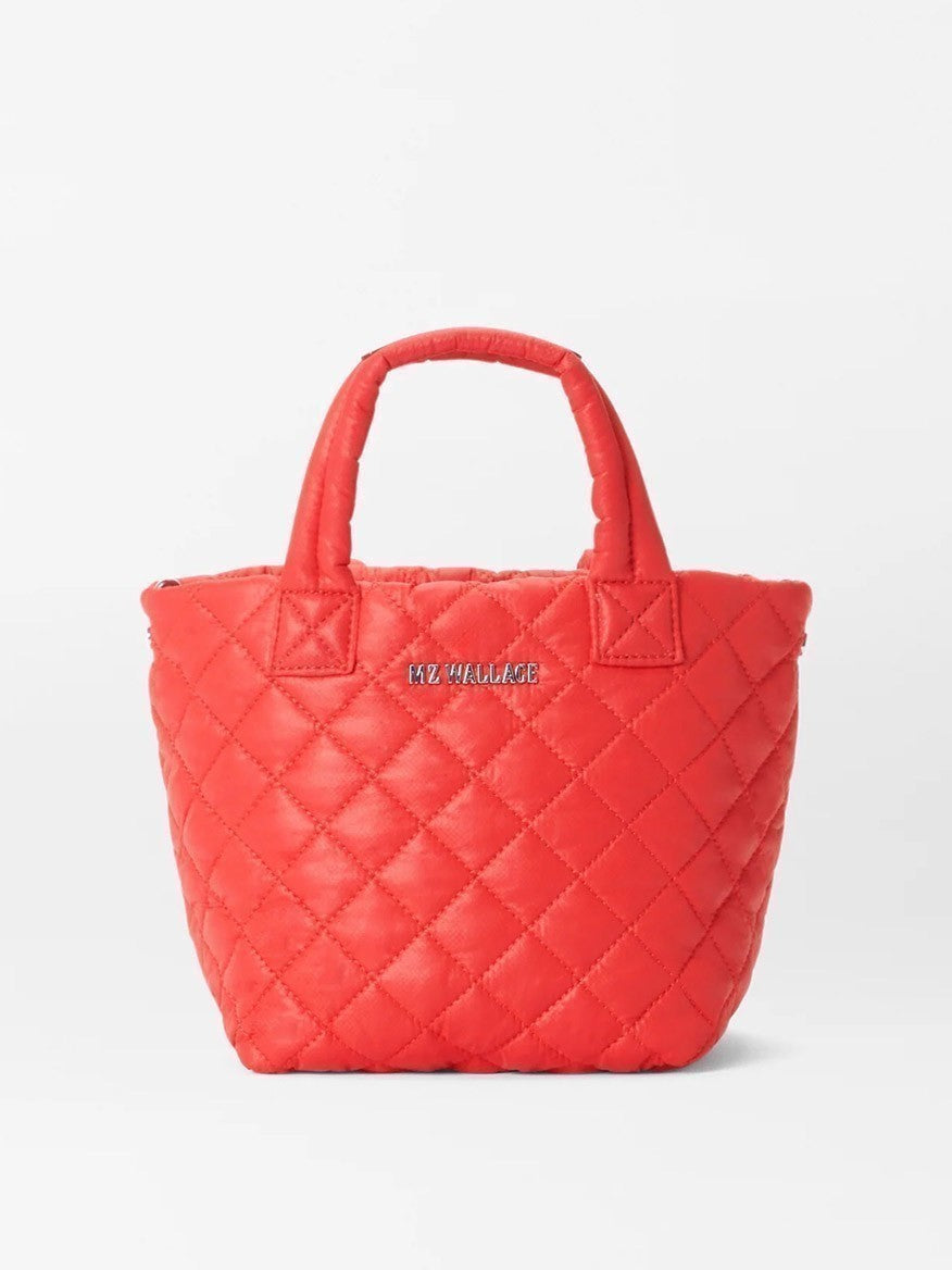 Image of MZ Wallace Micro Metro Tote Deluxe in Cherry Oxford