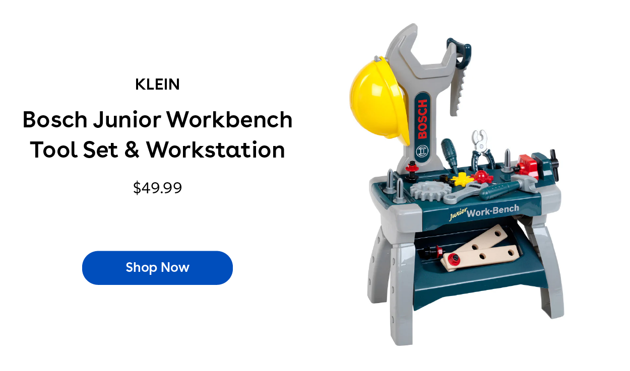 Klein Bosch Junior Workbench Tool Set & Workstation $49.99 Shop Now