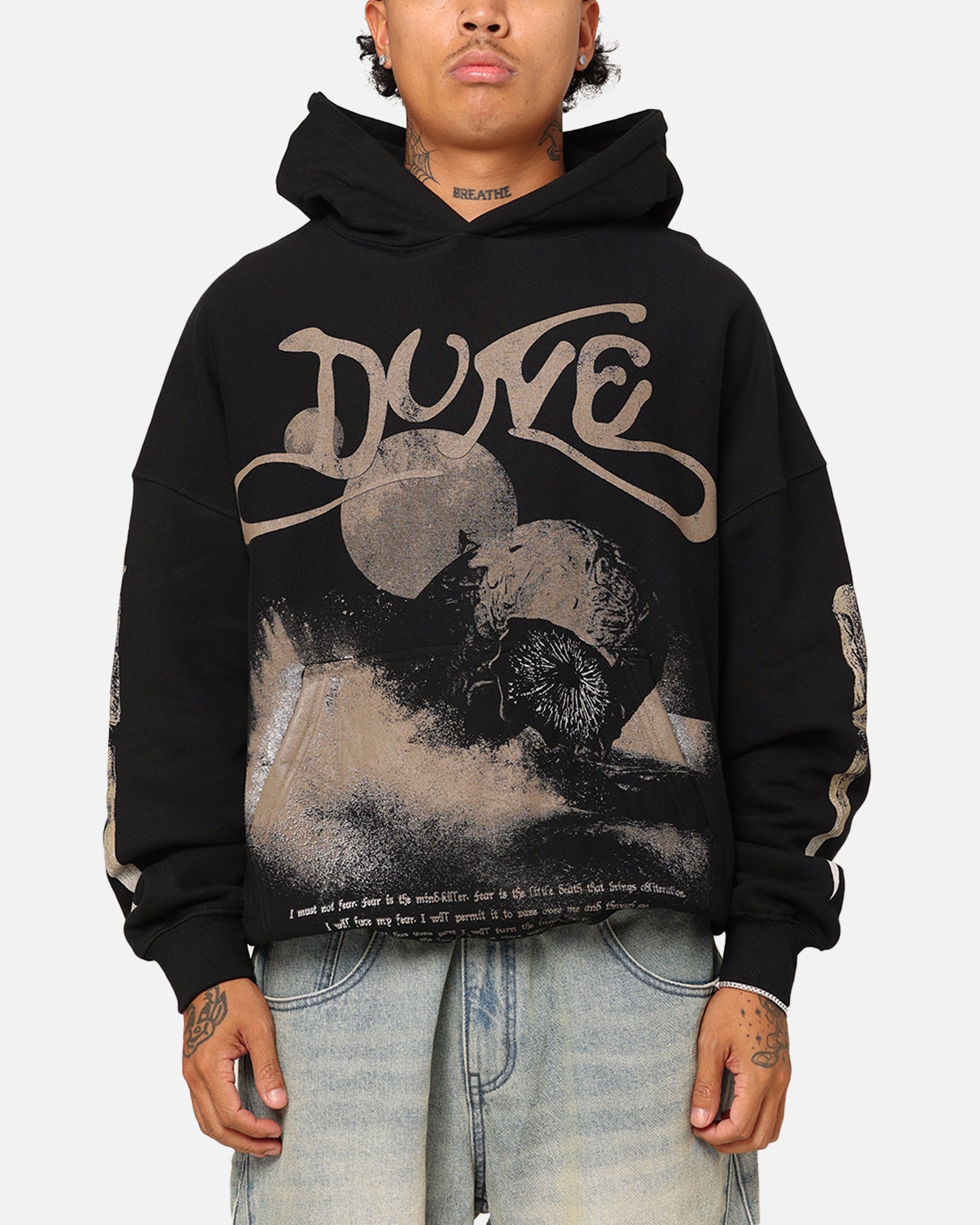 Image of Goat Crew X Dune Heavyweight Hoodie Black