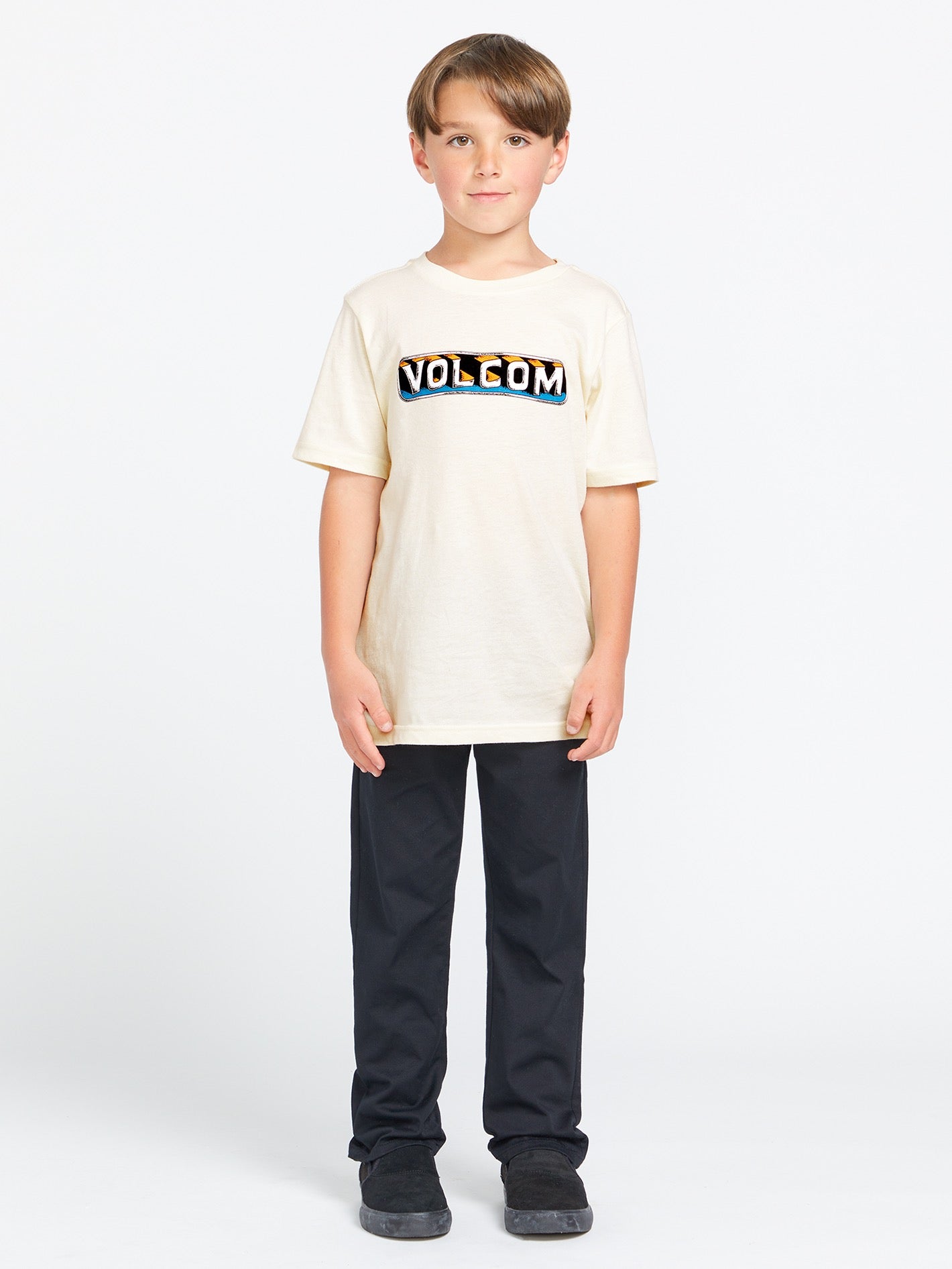 Image of Little Boys Grass Pass Short Sleeve Tee - Off White Heather